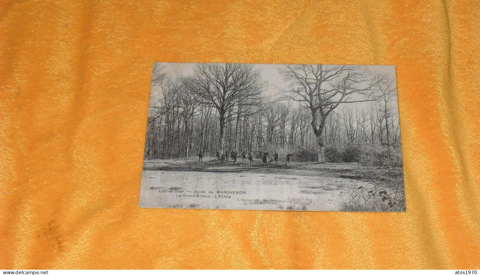 CARTE POSTALE ANCIENNE CIRCULEE DE 1906../ FORET DE MARCHENOIR.- LE GRAND SOIEUX. L'ETANG. ..CACHETS + TIMBRE - Marchenoir