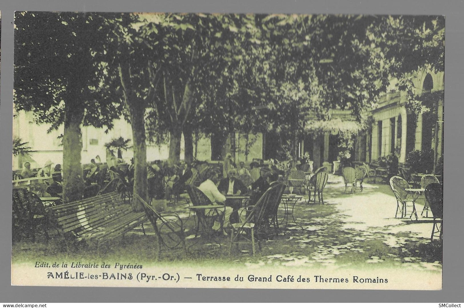 Amélie Les Bains, Terrasse Du Grand Café Des Thermes Romains (A17p68) - Amélie-les-Bains-Palalda