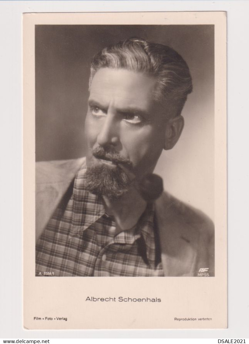 Actor Albrecht Schoenhais, Vintage German Film.Foto.Verlag A3584/1 Photo Postcard RPPc AK (144) - Actors
