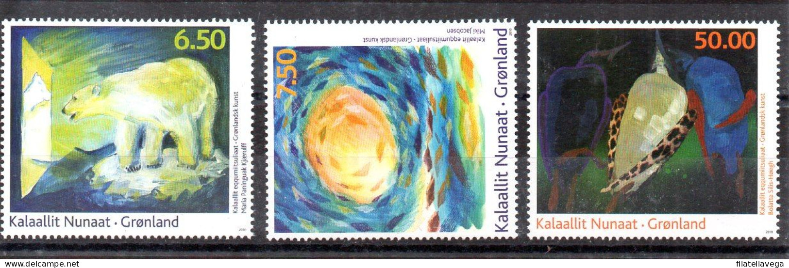 Groenlandia Serie Nº Yvert 530/32 ** PINTURA (PICTURE) - Unused Stamps