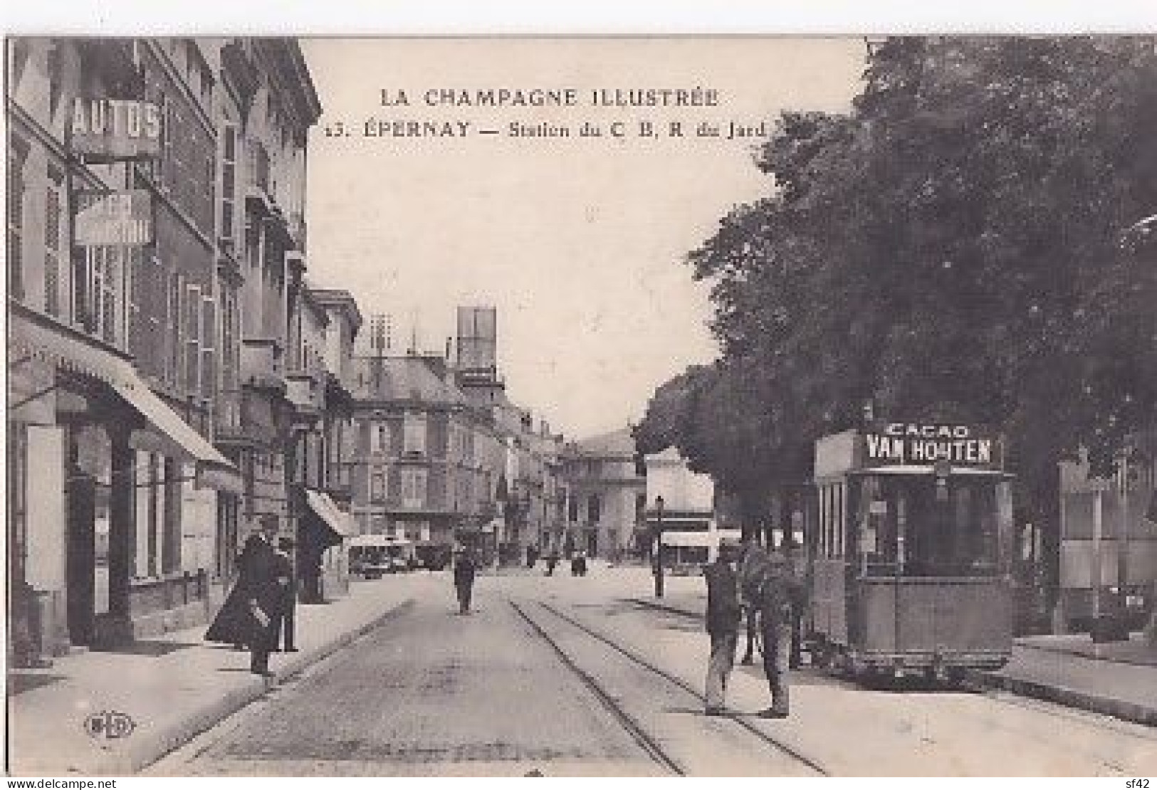 EPERNAY               STATION DU C B R DU JARD.   TRAMWAY HIPPOMOBILE EN GP - Epernay