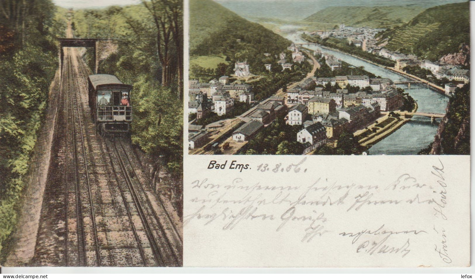 BAD EMS BELLE CARTE AVEC TRAIN - Bad Ems