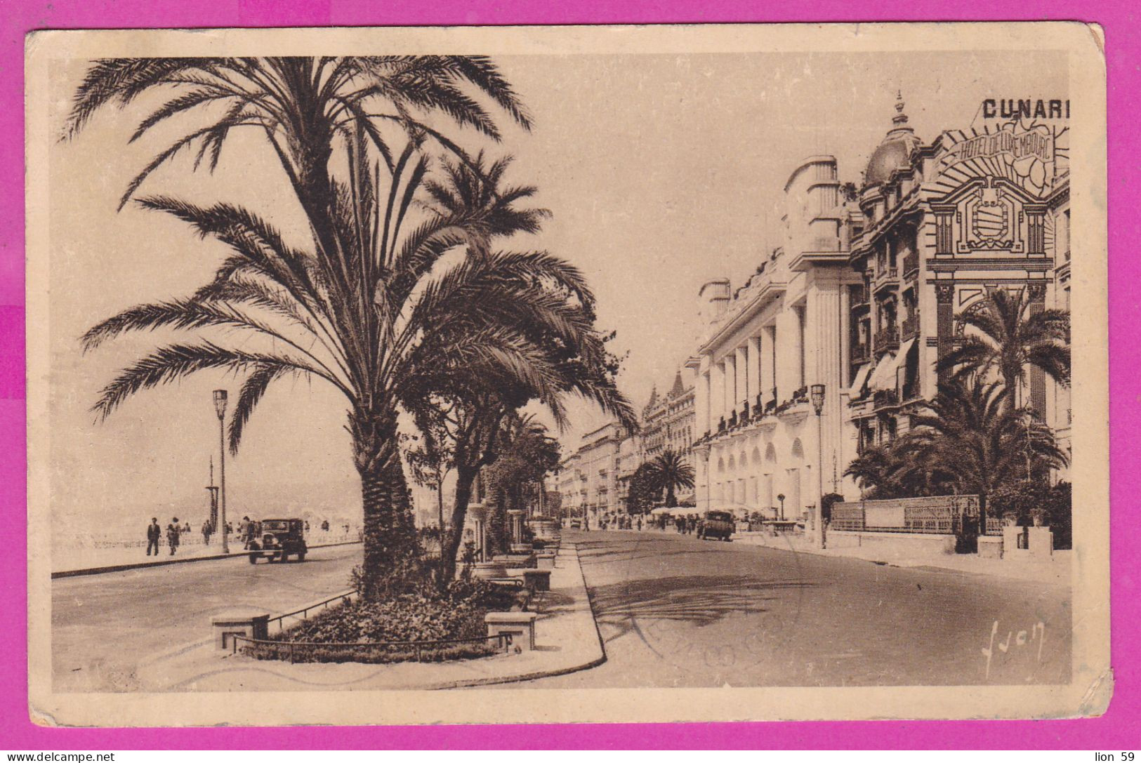 294255 / France - NICE (Alpes - Maritimes) PC 1937 NICE R.P. USED 1 Fr. Type Paix Flamme " Nice Ses Jardins Son Soleil S - Covers & Documents