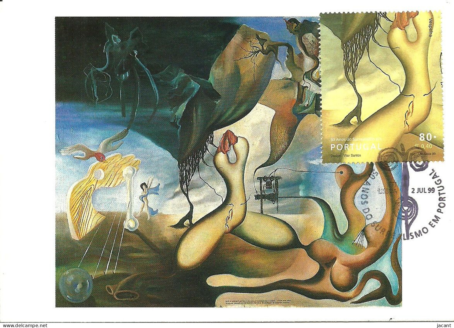 30943 - Carte Maximum - Portugal - 50 Anos Surrealismo - Cadavre Esquis - Marcelino Vespeira - Maximum Cards & Covers