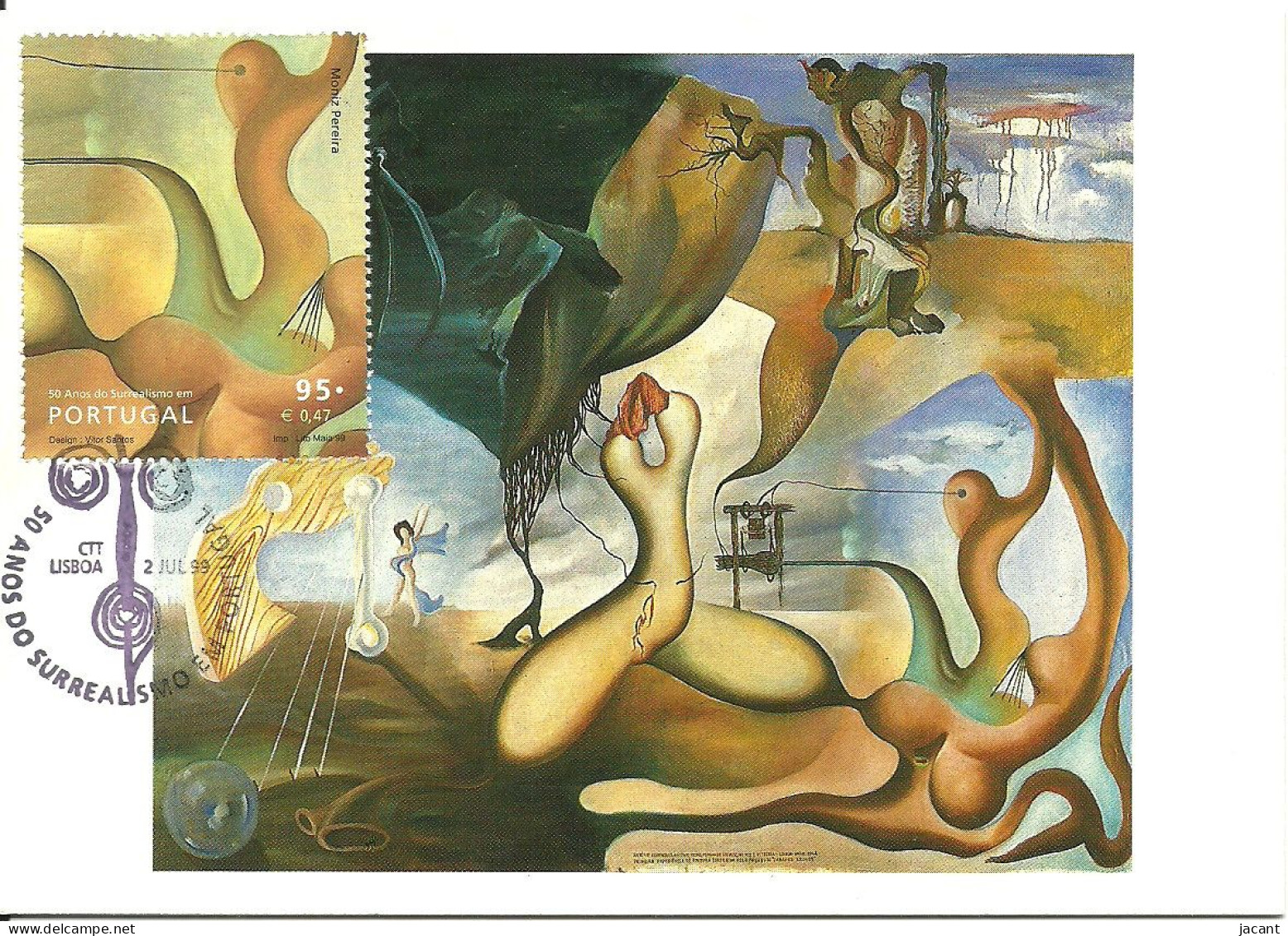 30944 - Carte Maximum - Portugal - 50 Anos Surrealismo - Cadavre Esquis - Moniz Pereira - Maximum Cards & Covers