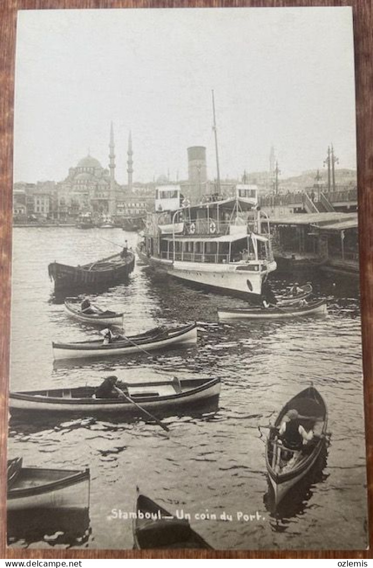 TURKEY,TURKEI,TURQUIE ,ISTANBUL ,ISTANBUL PORT,SHIPS ,REPRODUCTION,POSTCARD - Turquie