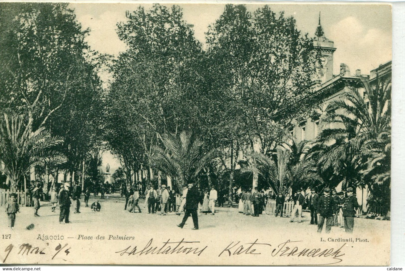 2A-CORSE  - AJACCIO -Place Des Palmiers     Collection .    L.Cardinali - Ajaccio