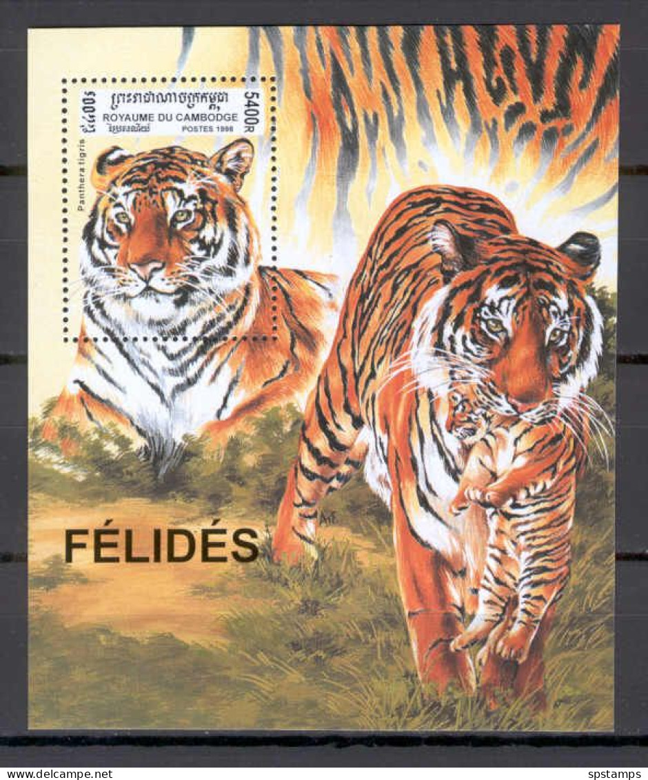 Cambodia 1998 Animals - Panthers #2 MS MNH - Big Cats (cats Of Prey)