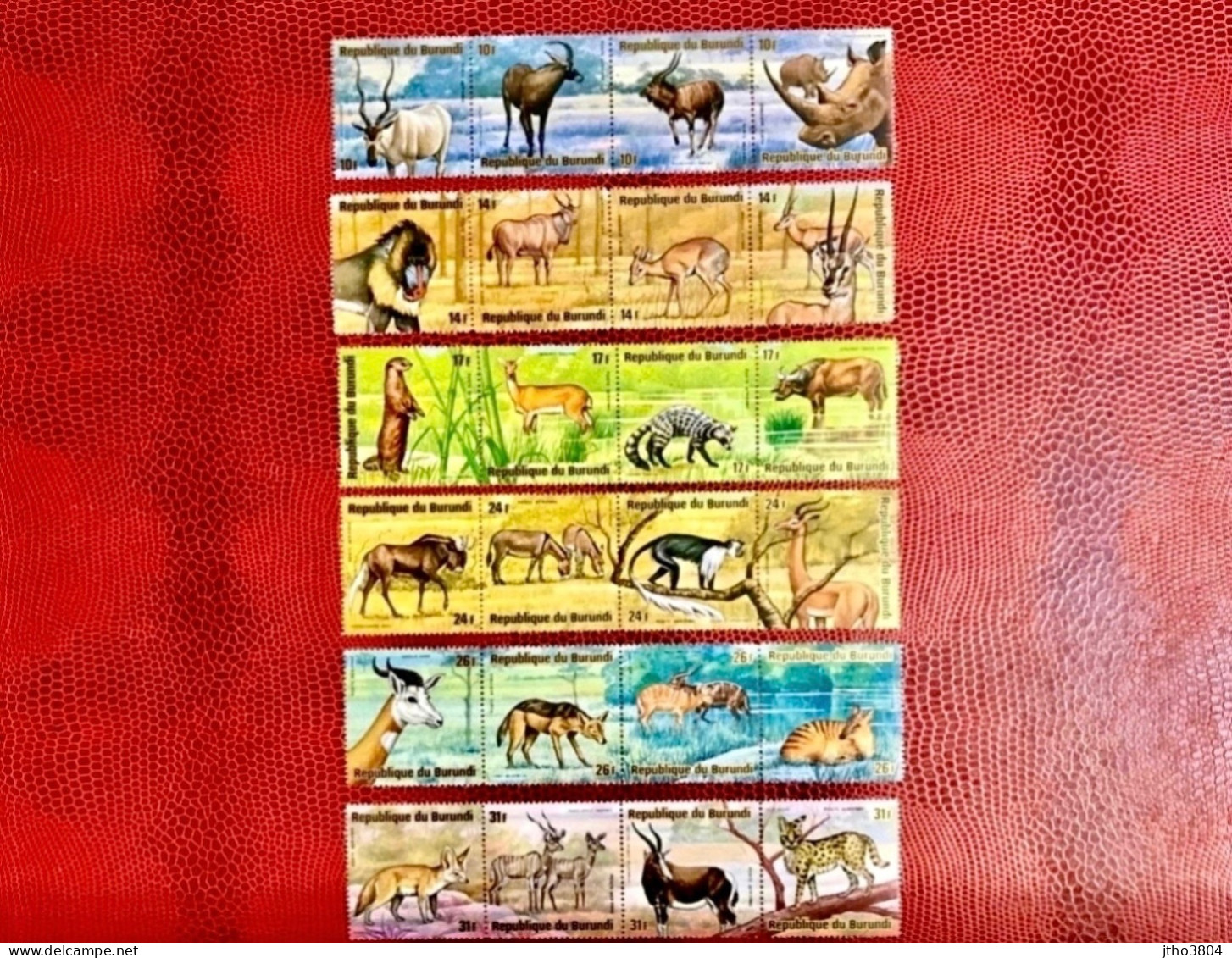 BURUNDI 1977 Complete 24v Neuf Aerien MNH ** YT PA 445 / 468 Mamíferos Mammals Säugetiere Mammiferi Mammifère - Game