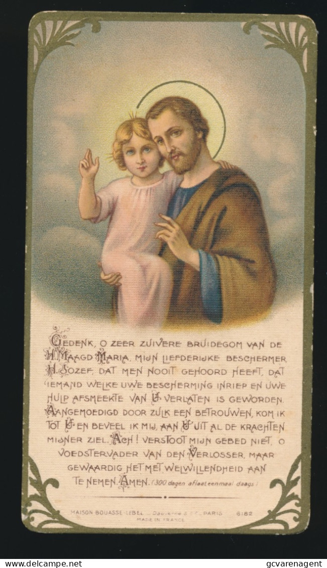 IMAGE PIEUSE , H. PRENTJE.          JESUS. SAINT JOSEPH - Devotion Images