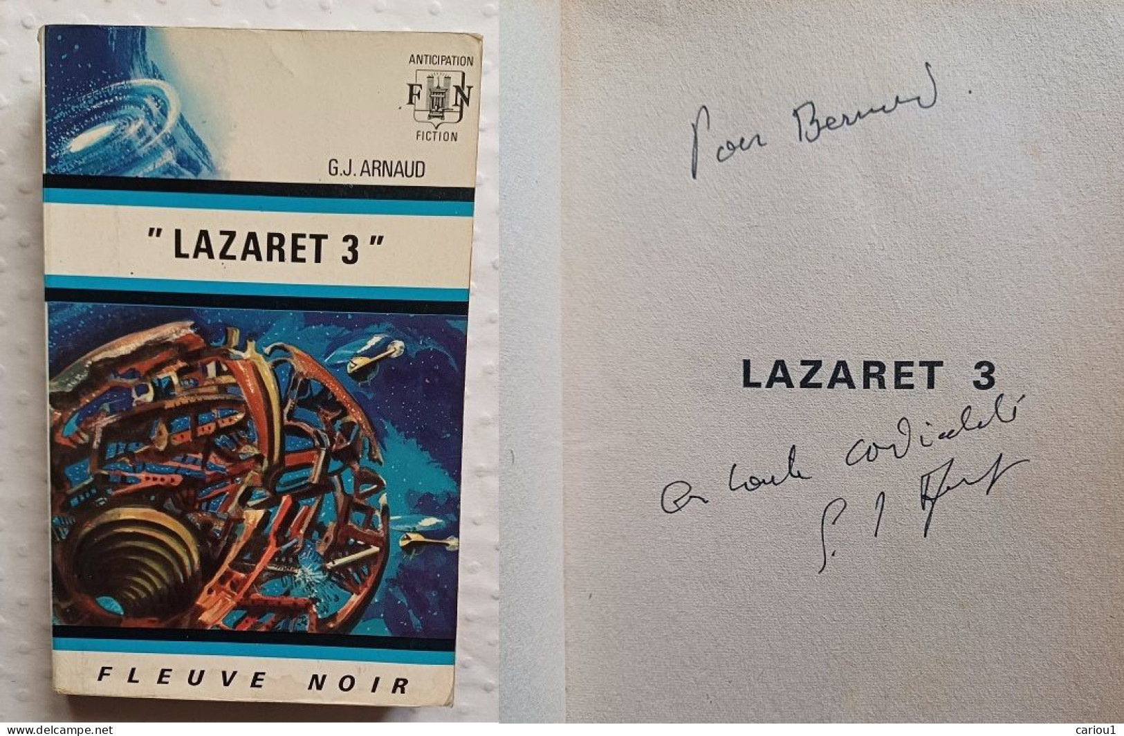 C1 Georges Jean G. J. ARNAUD - LAZARET 3 EO 1973 FNA SF Envoi DEDICACE Signed Port Inclus France - Livres Dédicacés