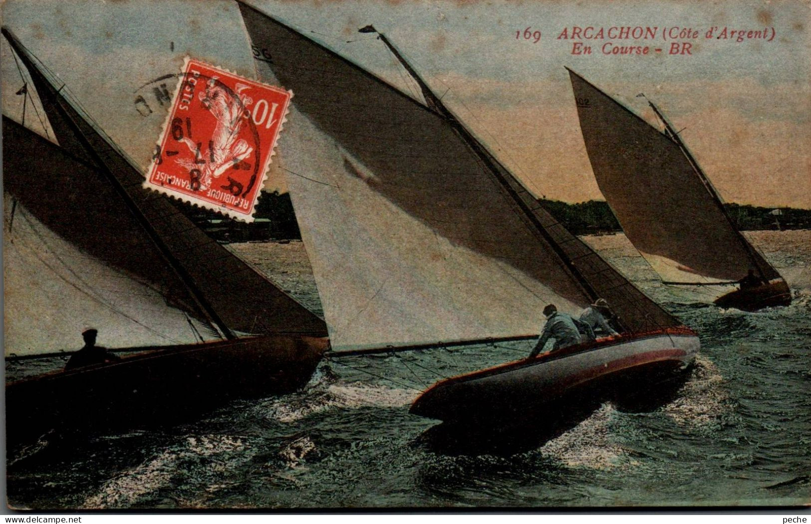 N°3144 W -cpa Arcachon -en Course -BR- - Sailing