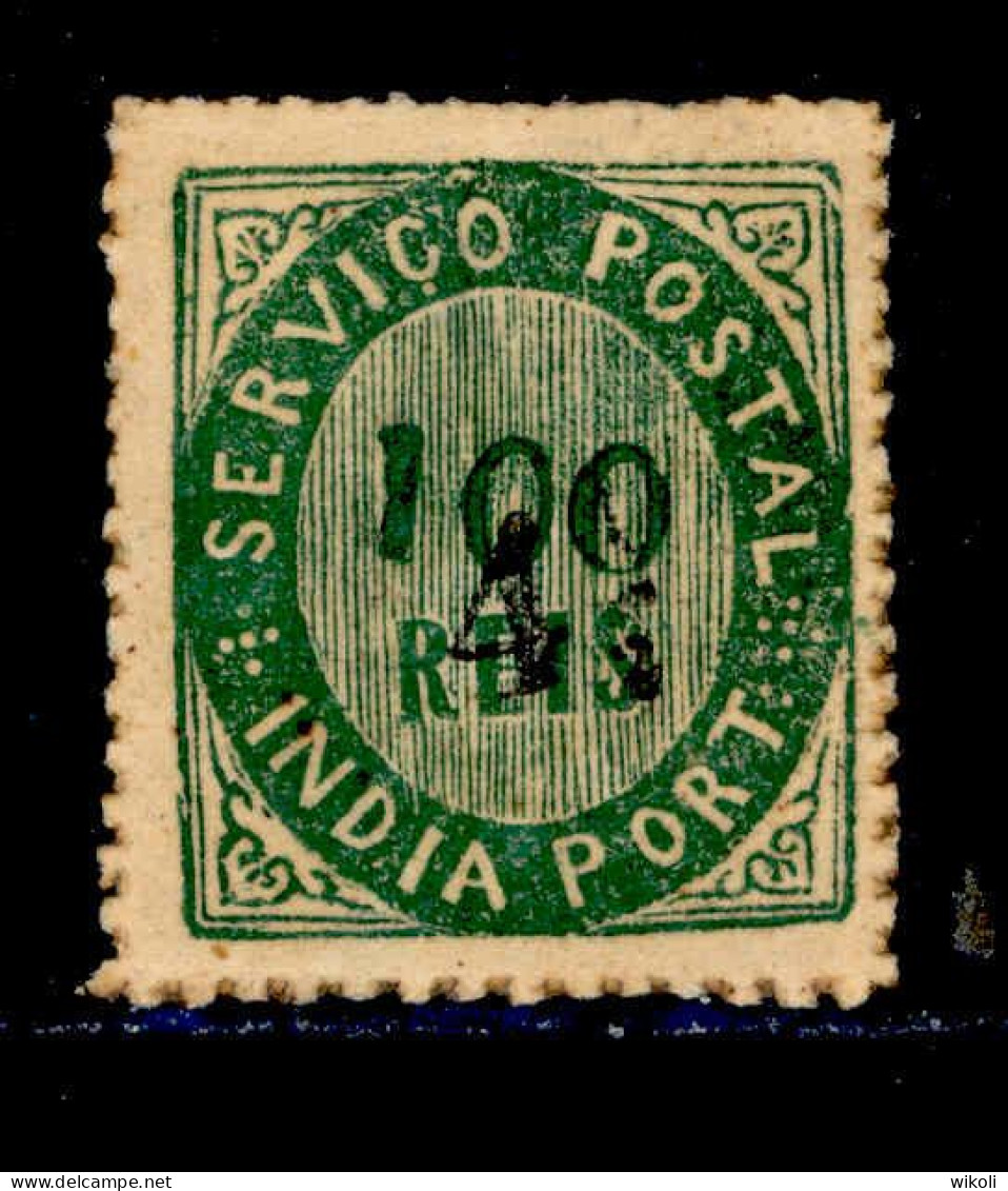 ! ! Portuguese India - 1883 Native 4 1/2 R (Dark Green) - Af. 124a - MH - Portuguese India