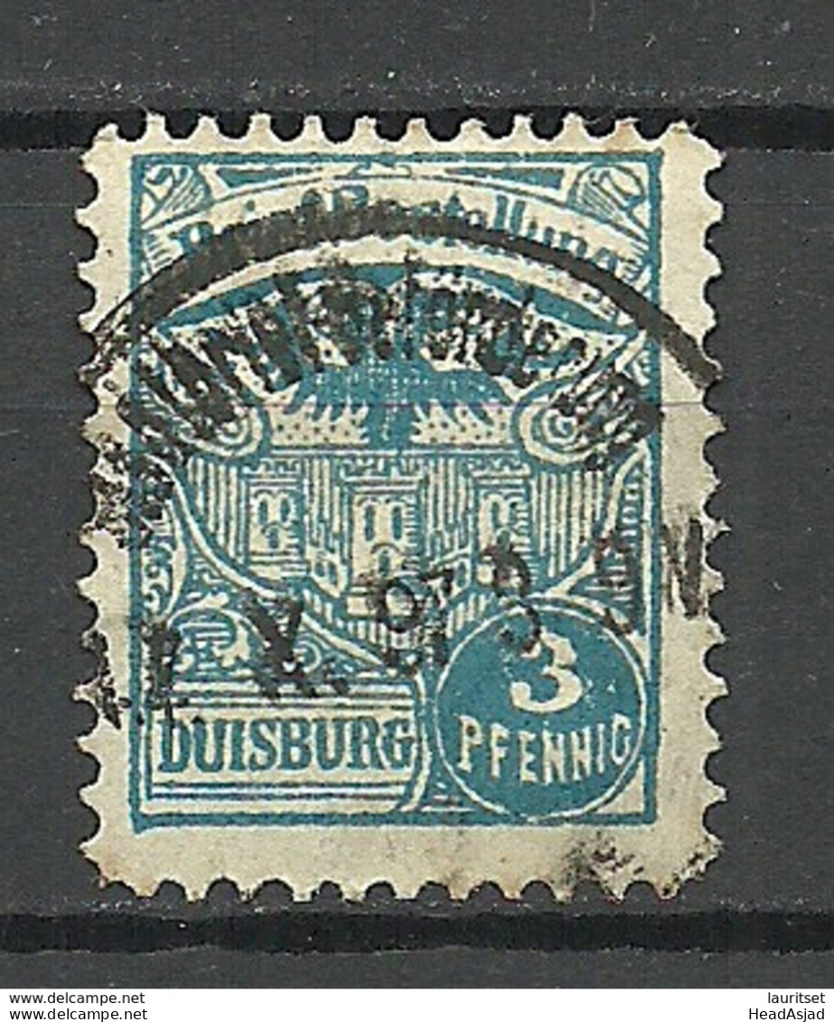 Deutschland Ca 1890 DUISBURG Privater Stadtpost Local City Post Private Post O - Correos Privados & Locales