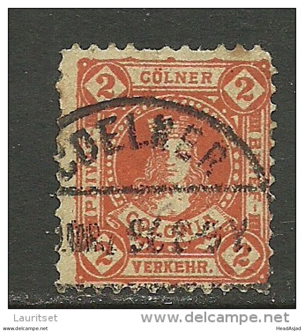 Deutschland 1890 Privater Stadtpost K√ñLN Colonia Local City Post Private Post O - Private & Local Mails