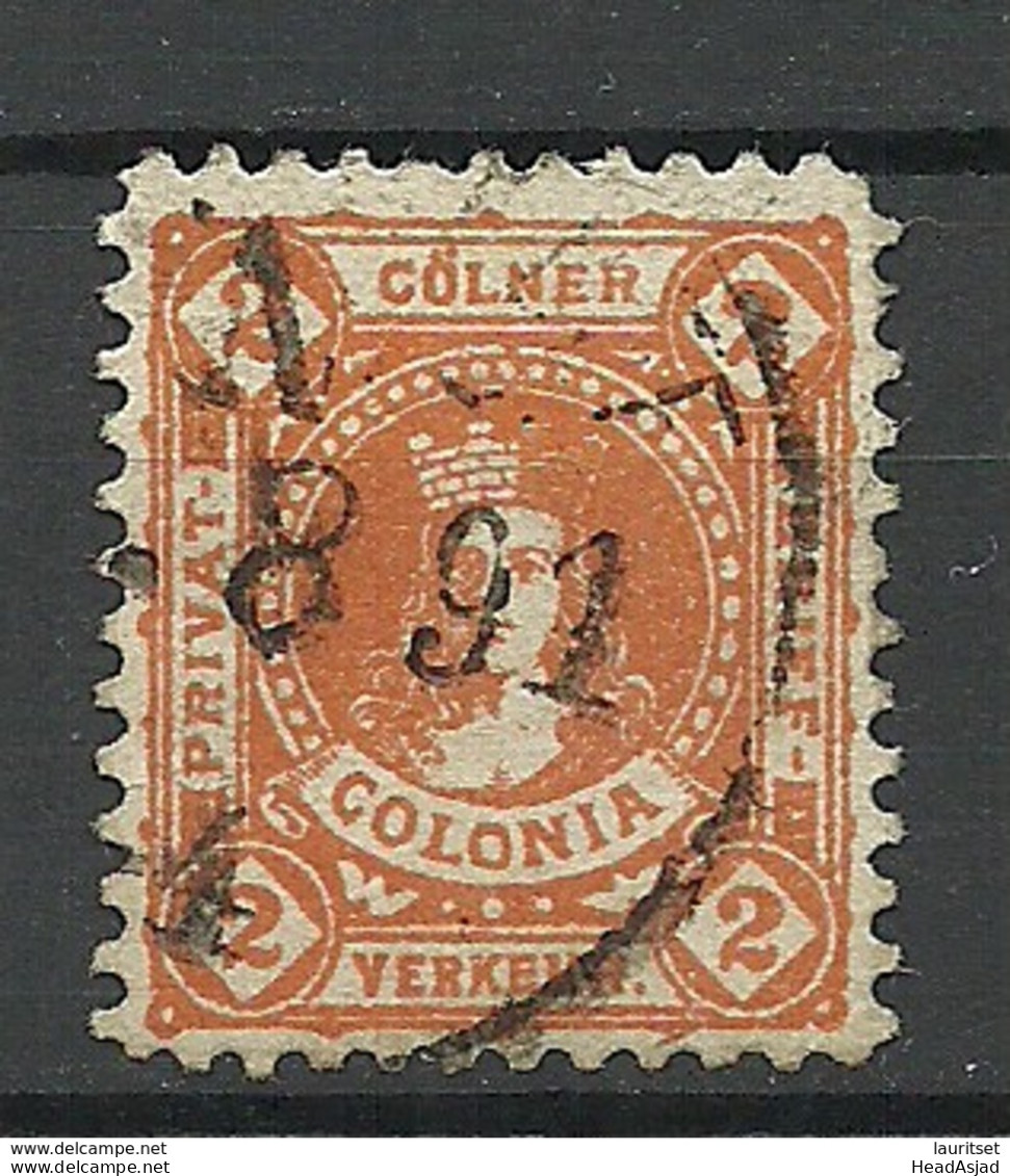 Deutschland Ca 1890 K√ñLN Colonia Lokaler Stadtpost Local City Post Private Post O - Private & Local Mails