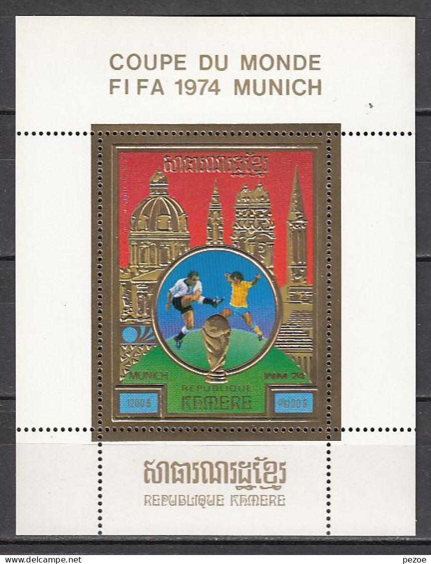 Football / Soccer / Fussball -WM 1974: Khmere GoldBl **, Perf. - 1974 – Allemagne Fédérale