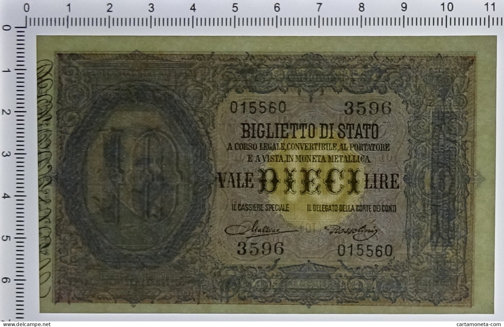 10 LIRE BIGLIETTO DI STATO EFFIGE UMBERTO I 19/05/1923 FDS - Regno D'Italia – Other