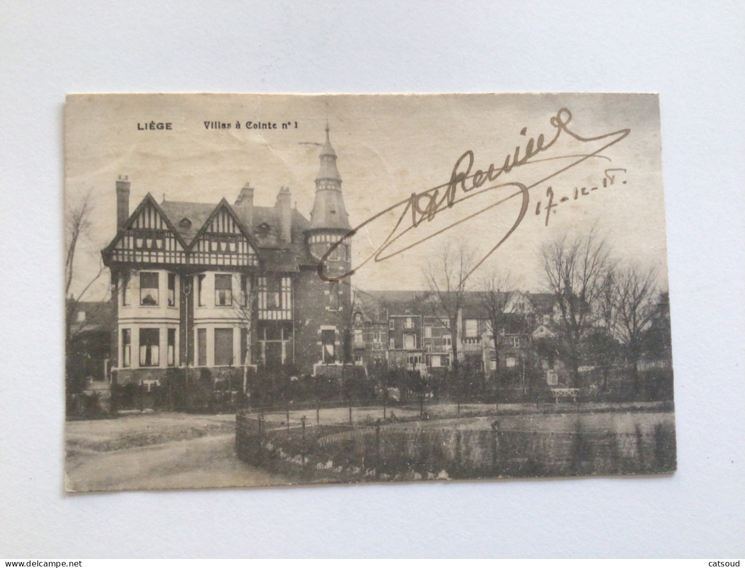 Carte Postale Ancienne (1918) Liège Villas à Cointe N°1 - Liege
