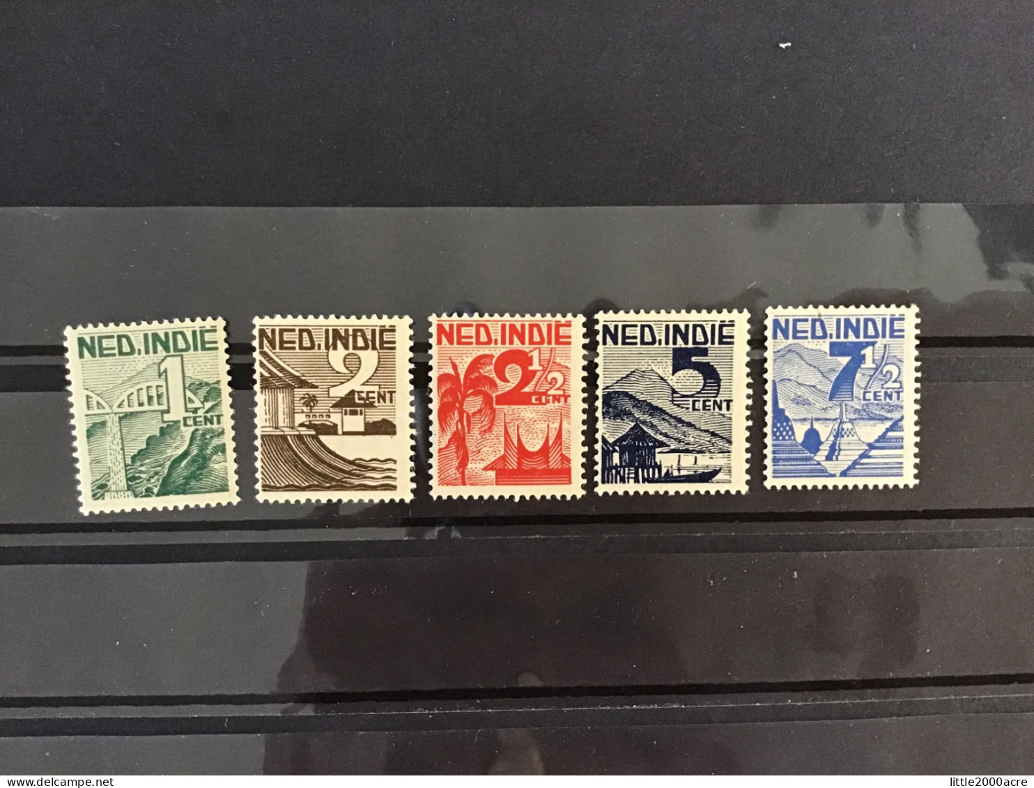 Netherland Indies 1946 Views Mint SG 484-8 NVPH 317-21 Sc 263-7 - Netherlands Indies