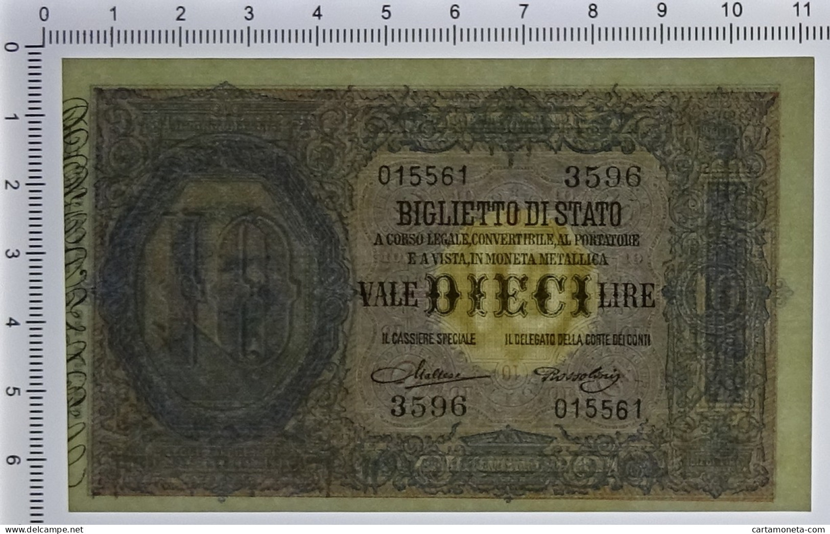 10 LIRE BIGLIETTO DI STATO EFFIGE UMBERTO I 19/05/1923 FDS - Regno D'Italia - Altri