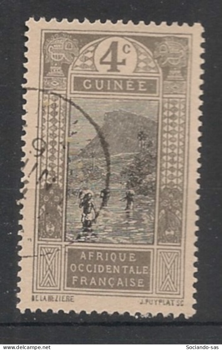 GUINEE - 1913 - N°YT. 65 - Gué à Kitim 4c Gris - Oblitéré / Used - Used Stamps