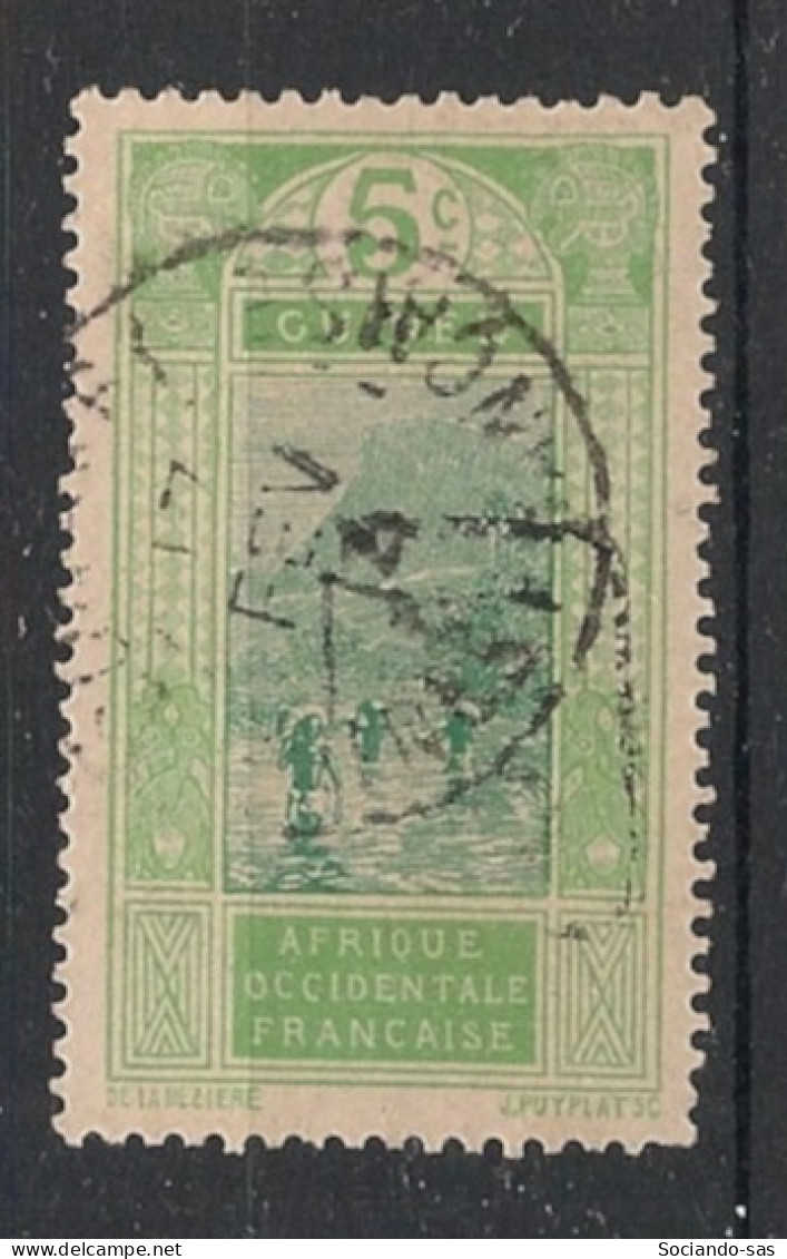 GUINEE - 1913 - N°YT. 66 - Gué à Kitim 5c Vert-jaune - Oblitéré / Used - Usati