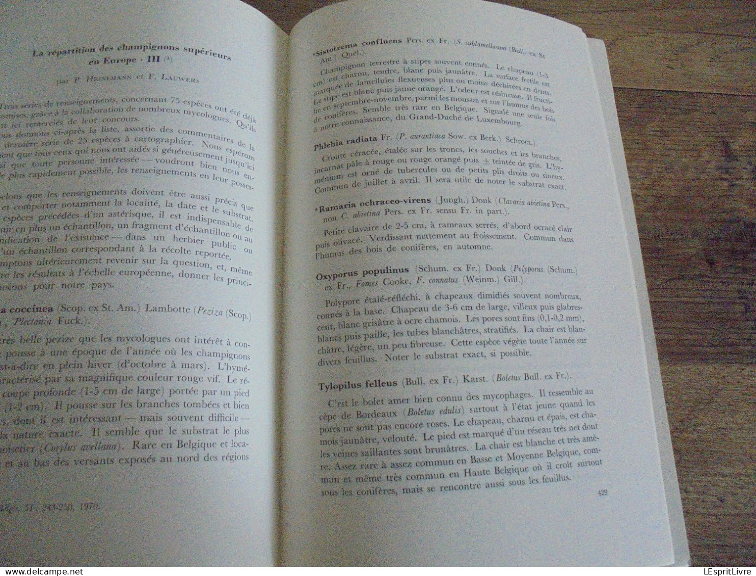 LES NATURALISTES BELGES N° 8 Année 1971 Régionalisme Pêche Sadaigne Beauchamp Champignons Végétation Botanique Flore