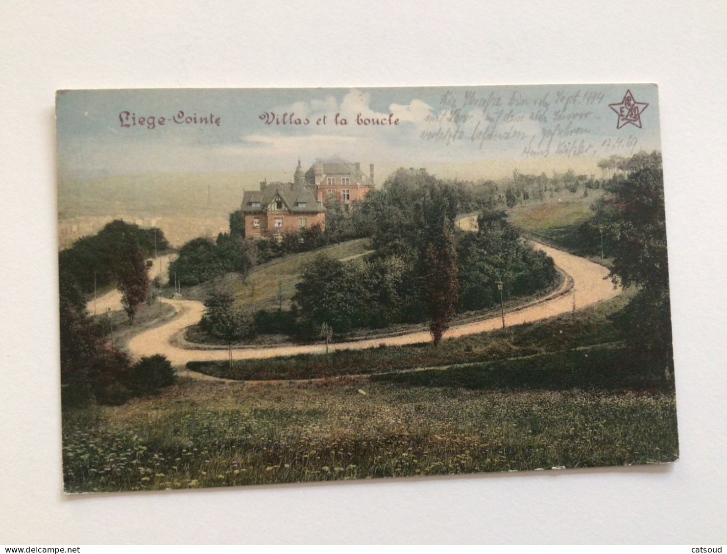 Carte Postale Ancienne (1915) Liège-Cointe Villas Et La Boucle - Liege