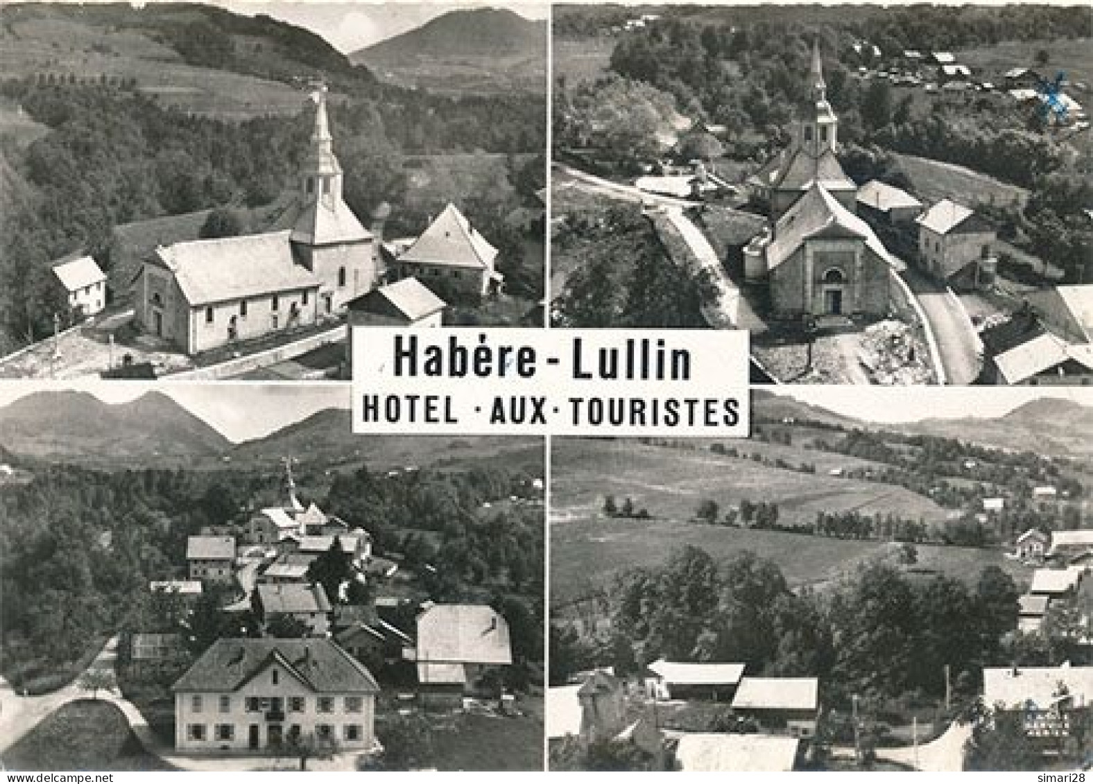 HABERE LULLIN - EN AVION AU-DESSUS DE ..L'EGLISE VUE GENERALE NANCROUX (C P M) - Otros & Sin Clasificación