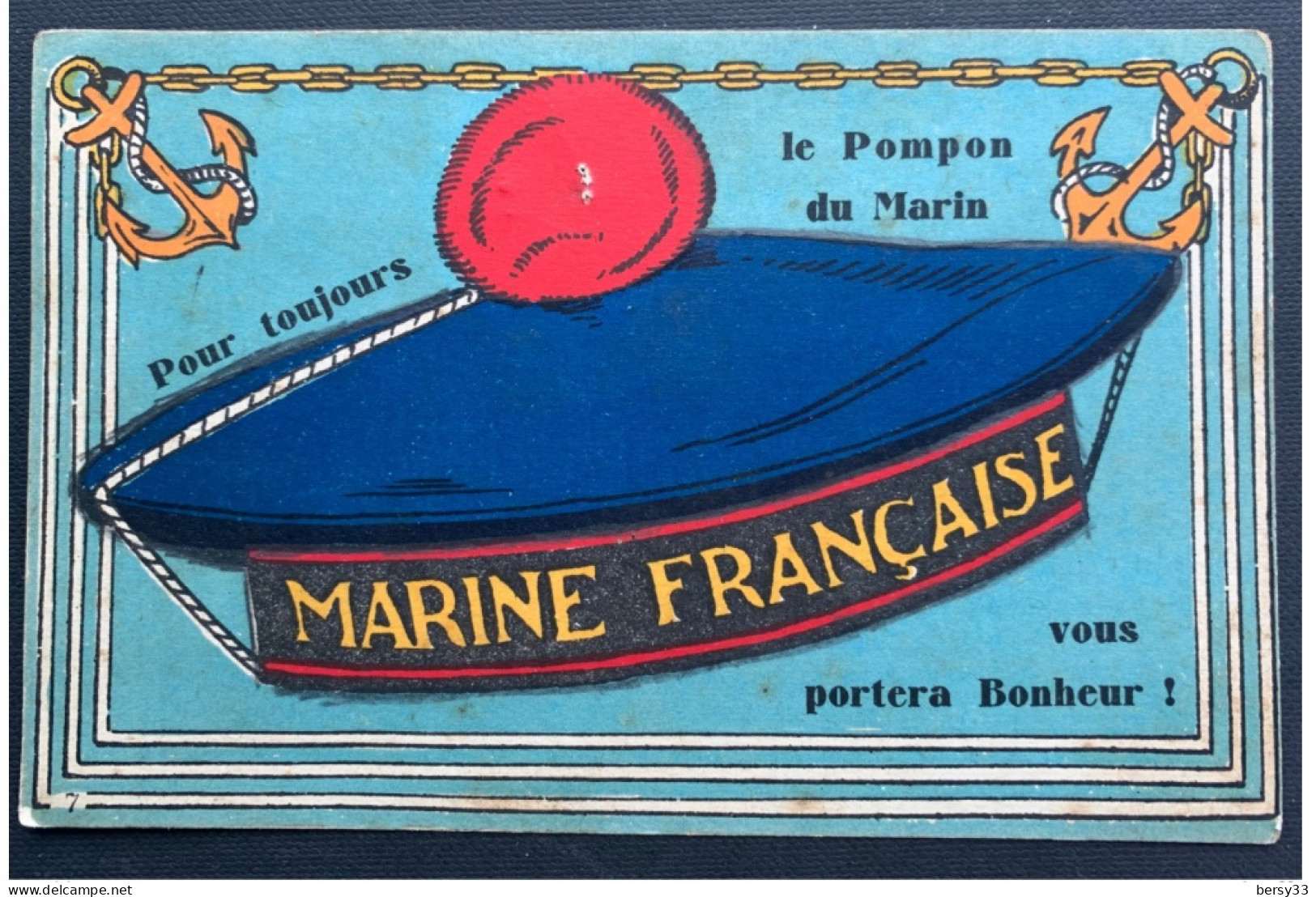 MARINE FRANÇAISE - Pour Toujours Le Pompon Du Marin Vous Portera Bonheur - Humor