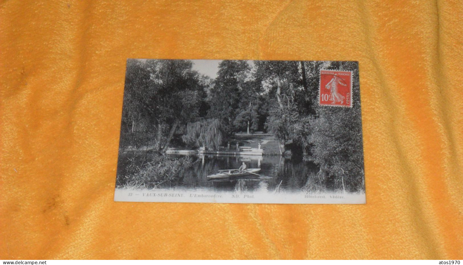 CARTE POSTALE ANCIENNE CIRCULEE DATE ?../ VAUX SUR SEINE.- L'EMBARCADERE....CACHETS + TIMBRE.. - Other & Unclassified