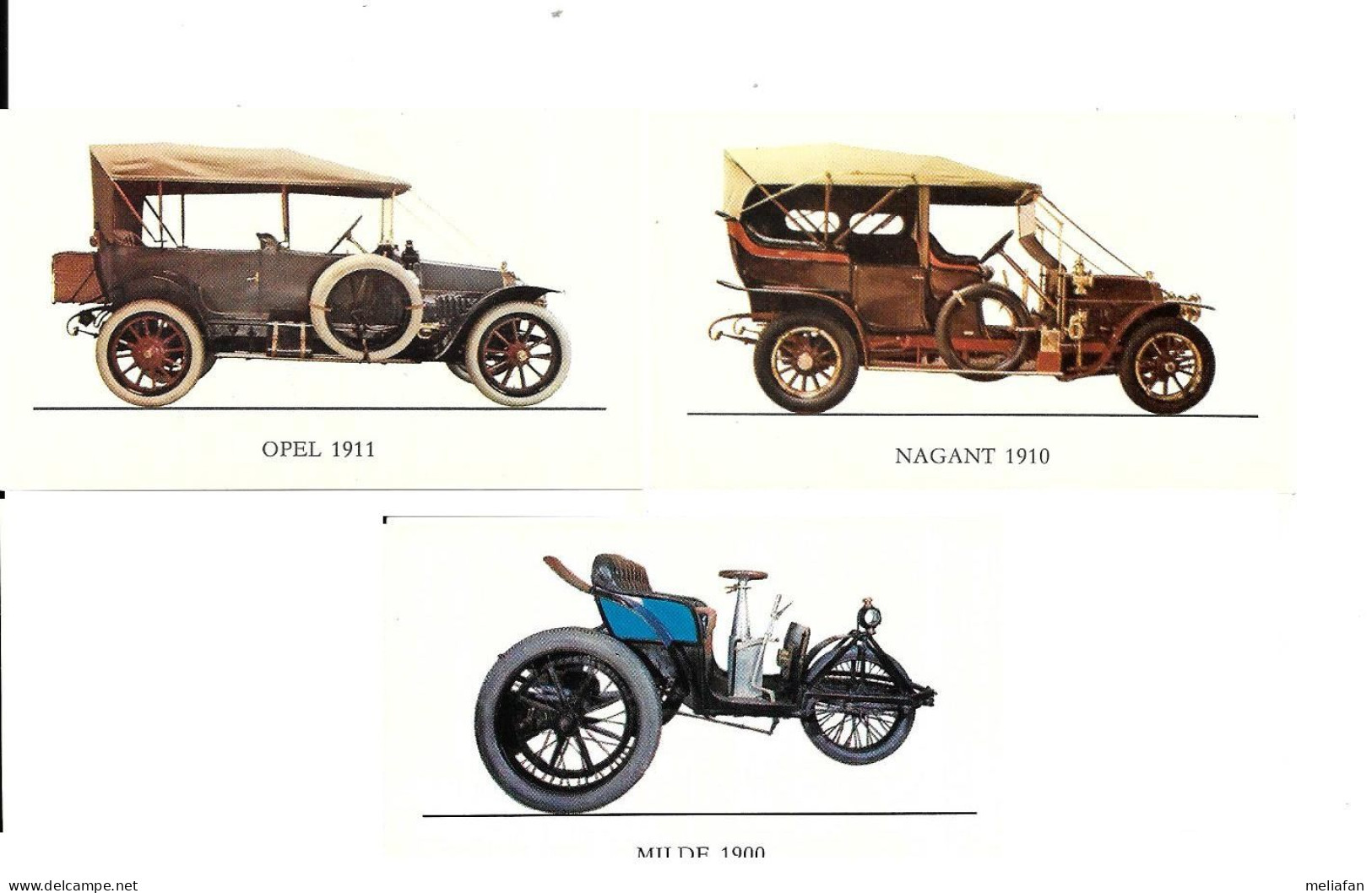 CD91 - VIGNETTES CIGARES JUBILE - MILDE - OPEL - NAGANT - Automobili