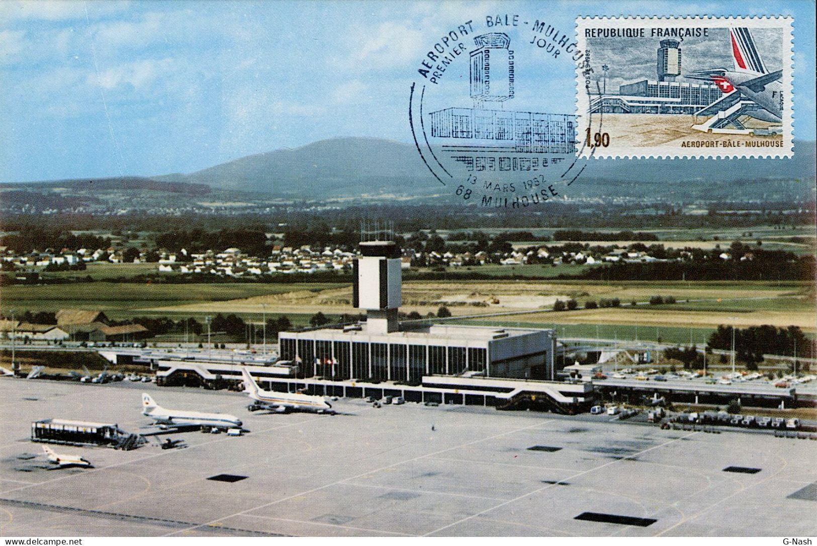 Carte Maximum - Aéroport Bâle-Mulhouse - 13 Mars 1982 - 1980-1989