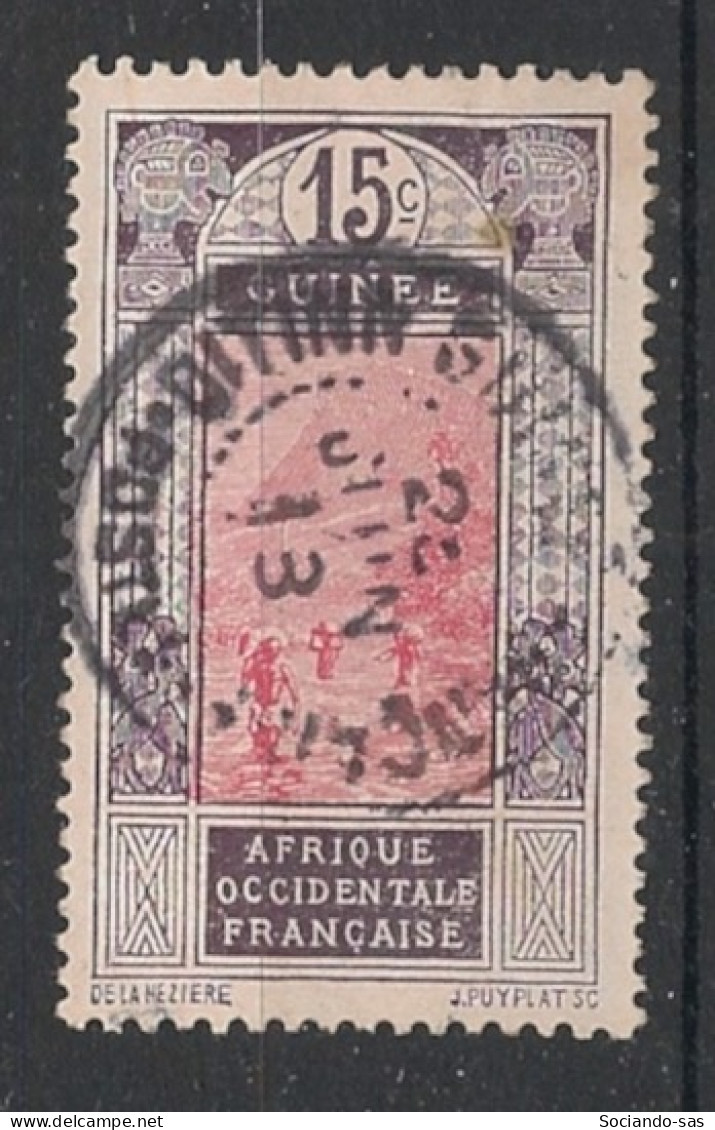 GUINEE - 1913 - N°YT. 68 - Gué à Kitim 15c Brun-violet - Oblitéré / Used - Used Stamps