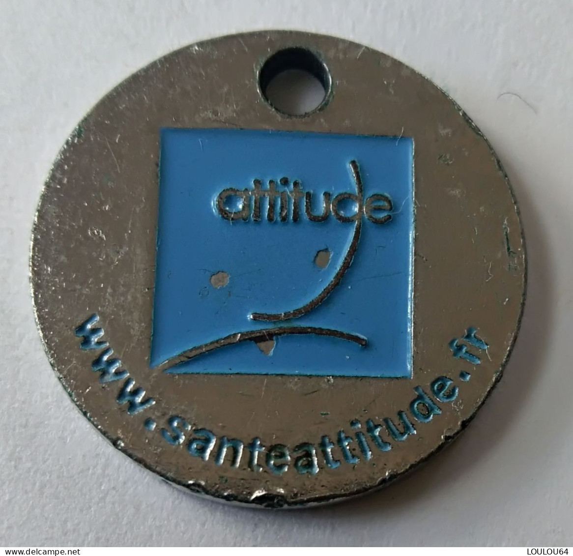 Jeton De Caddie - Attitude - Santé Attitude - En Métal - (1) - - Trolley Token/Shopping Trolley Chip