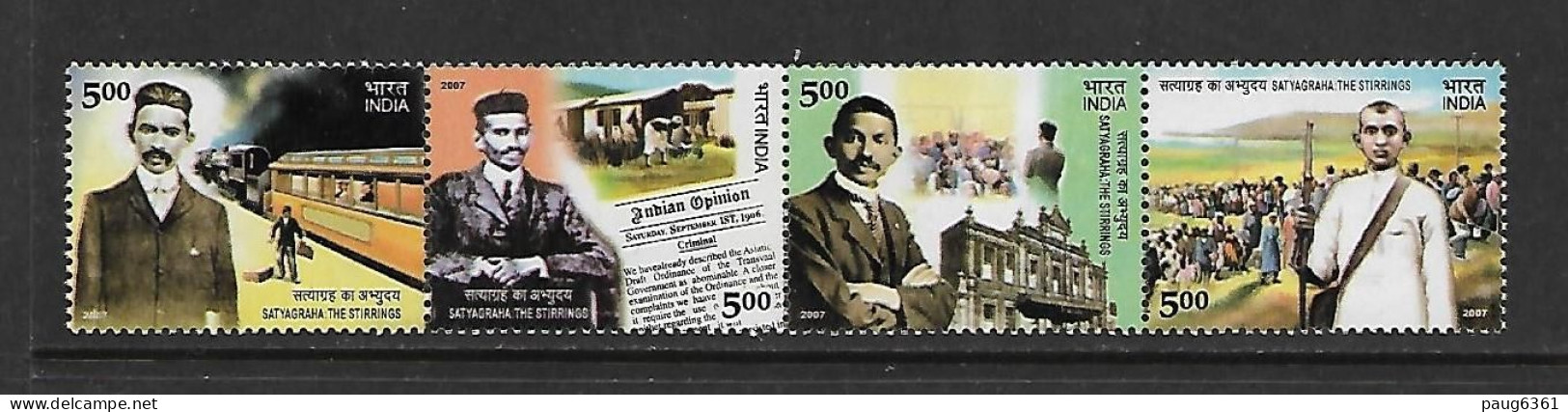 INDE 2007 FONDATION SATYAGRADA-TRAINS YVERT N°1991/1994 NEUF MNH** - Trains