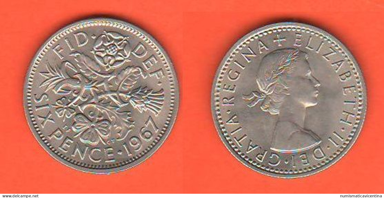 6 Six Pence 1967 Great Britain Angleterre Inghilterra Queen Elizabeth Nickel K 903 - H. 6 Pence