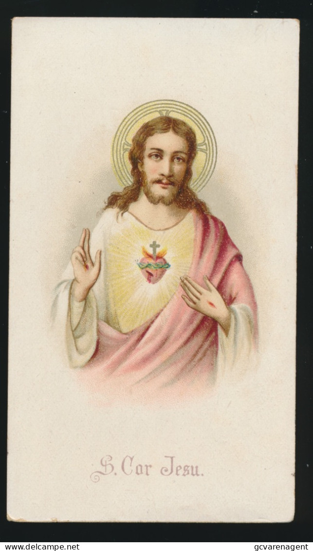 IMAGE PIEUSE , H. PRENTJE.             S.CAR JESU - Devotion Images