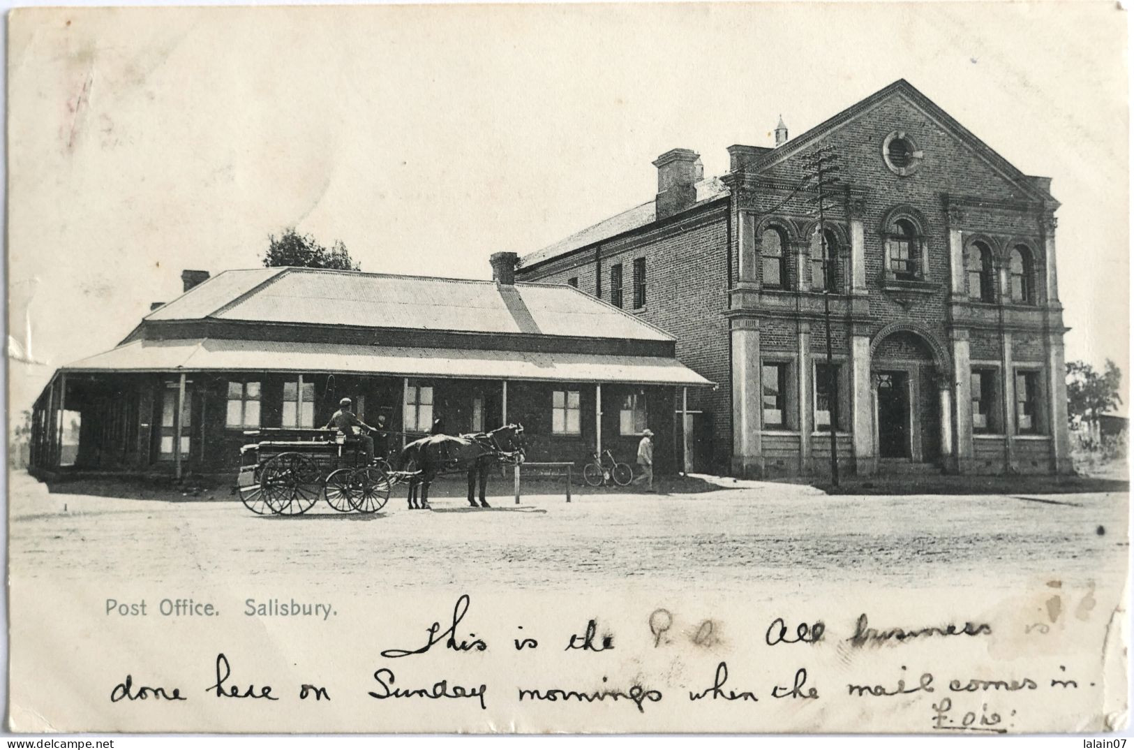 C. P. A. : ZIMBABWE : HARARE , RHODESIA : Post Office SALISBURY, Stamp In 1905 - Zimbabwe