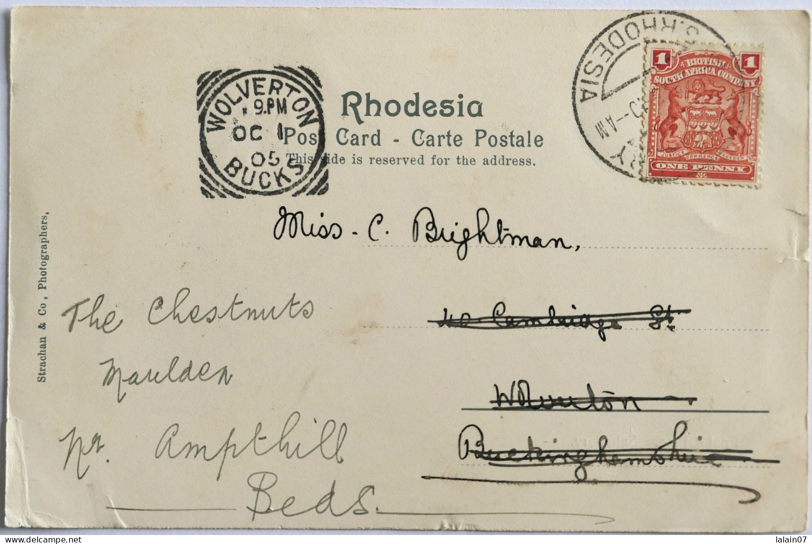 C. P. A. : ZIMBABWE : HARARE , RHODESIA : Post Office SALISBURY, Stamp In 1905 - Zimbabwe