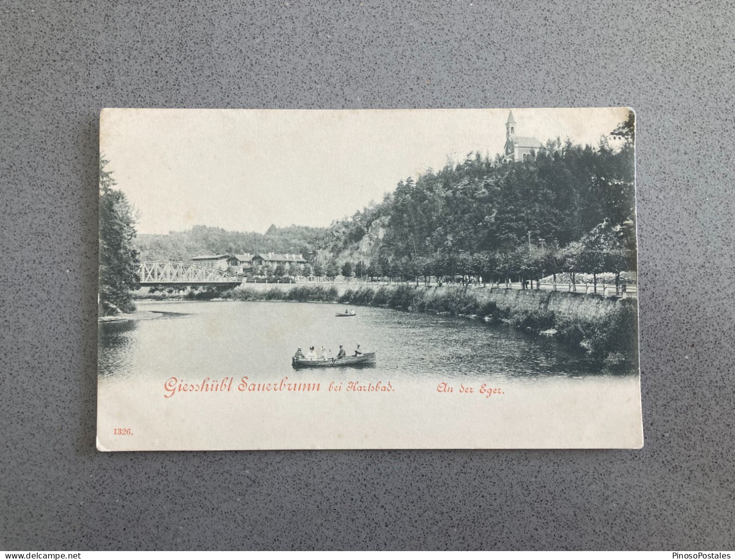 Giesshubl Sauerbrunn Bei Karlsbad An Der Eger Carte Postale Postcard - Boehmen Und Maehren