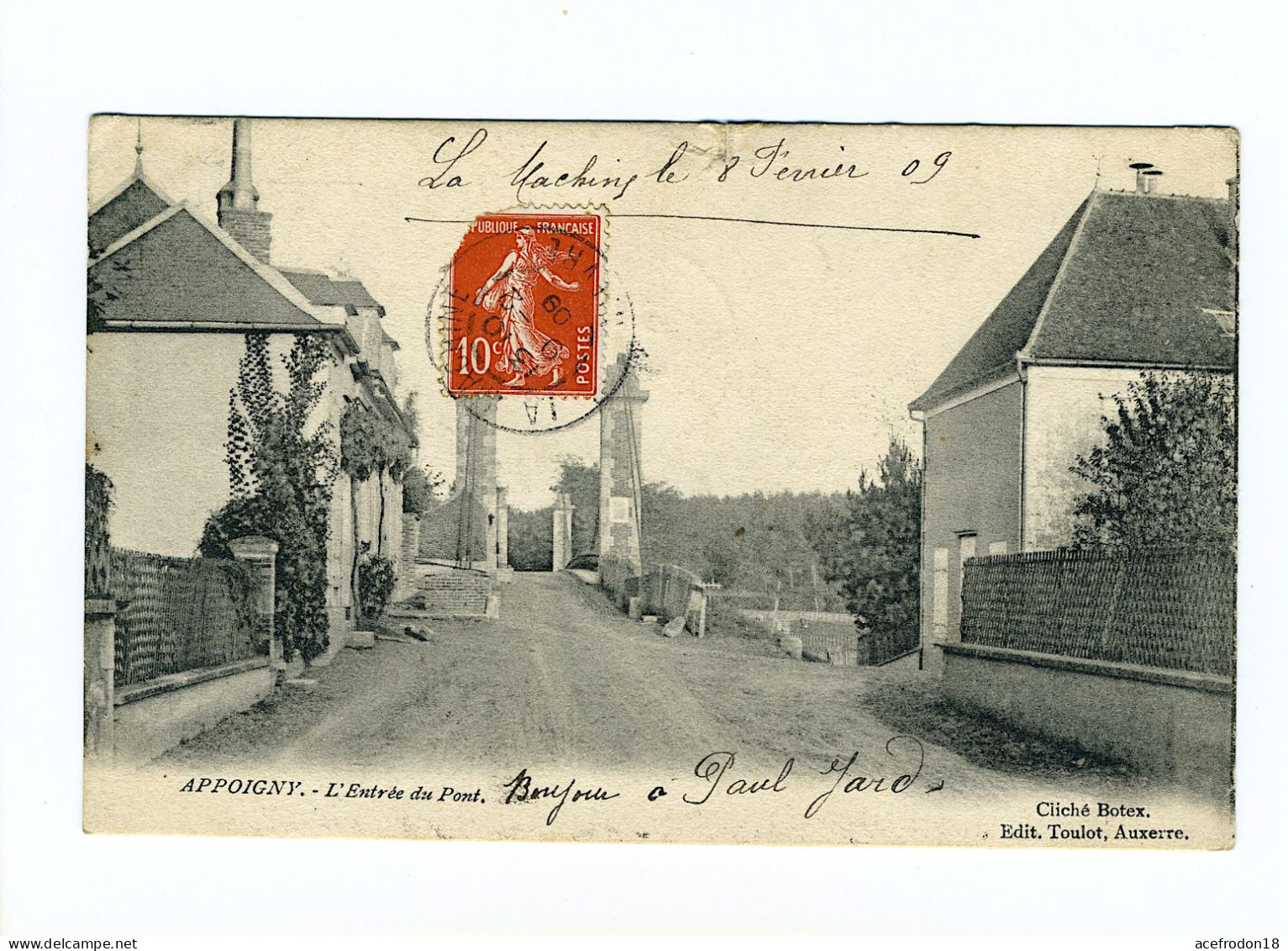 APPOIGNY - L'Entrée Du Pont - Appoigny