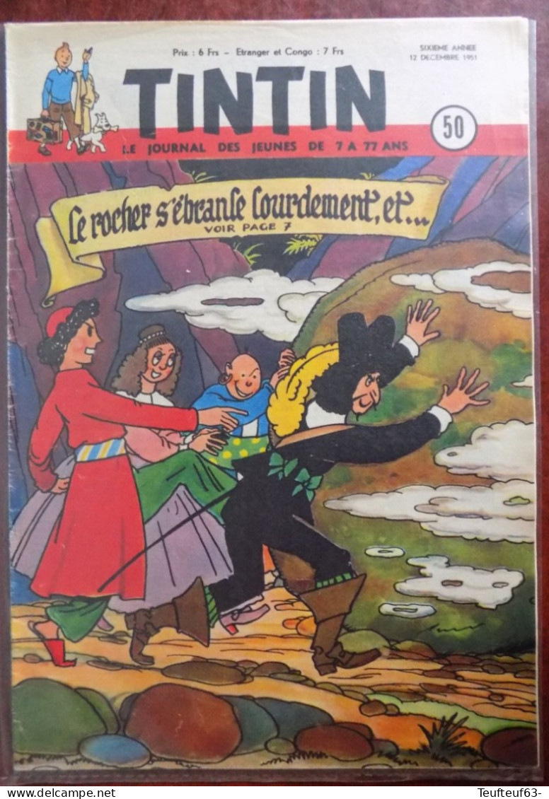 Tintin N° 50-1951 Couv. Laudy - Tintin