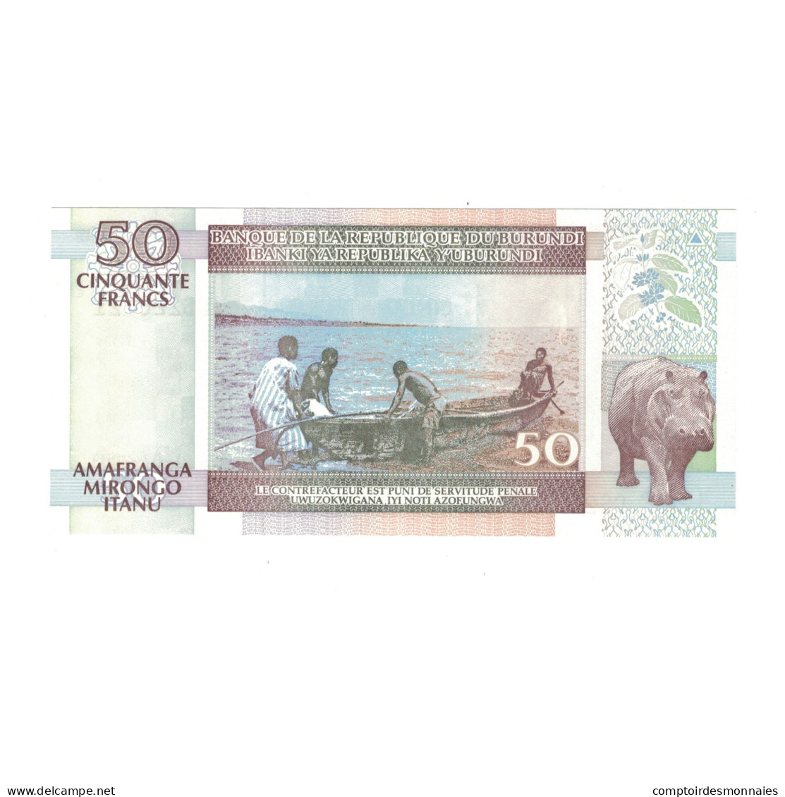 Billet, Burundi, 50 Francs, 2003, 2003-07-01, KM:36d, NEUF - Burundi