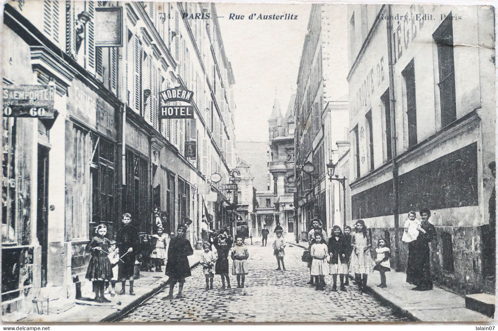 C. P. A. : 75 : PARIS 12 : Rue D'Austerlitz, "Modern Hotel", "Fabrique De Sièges", Belle Animation - Paris (12)
