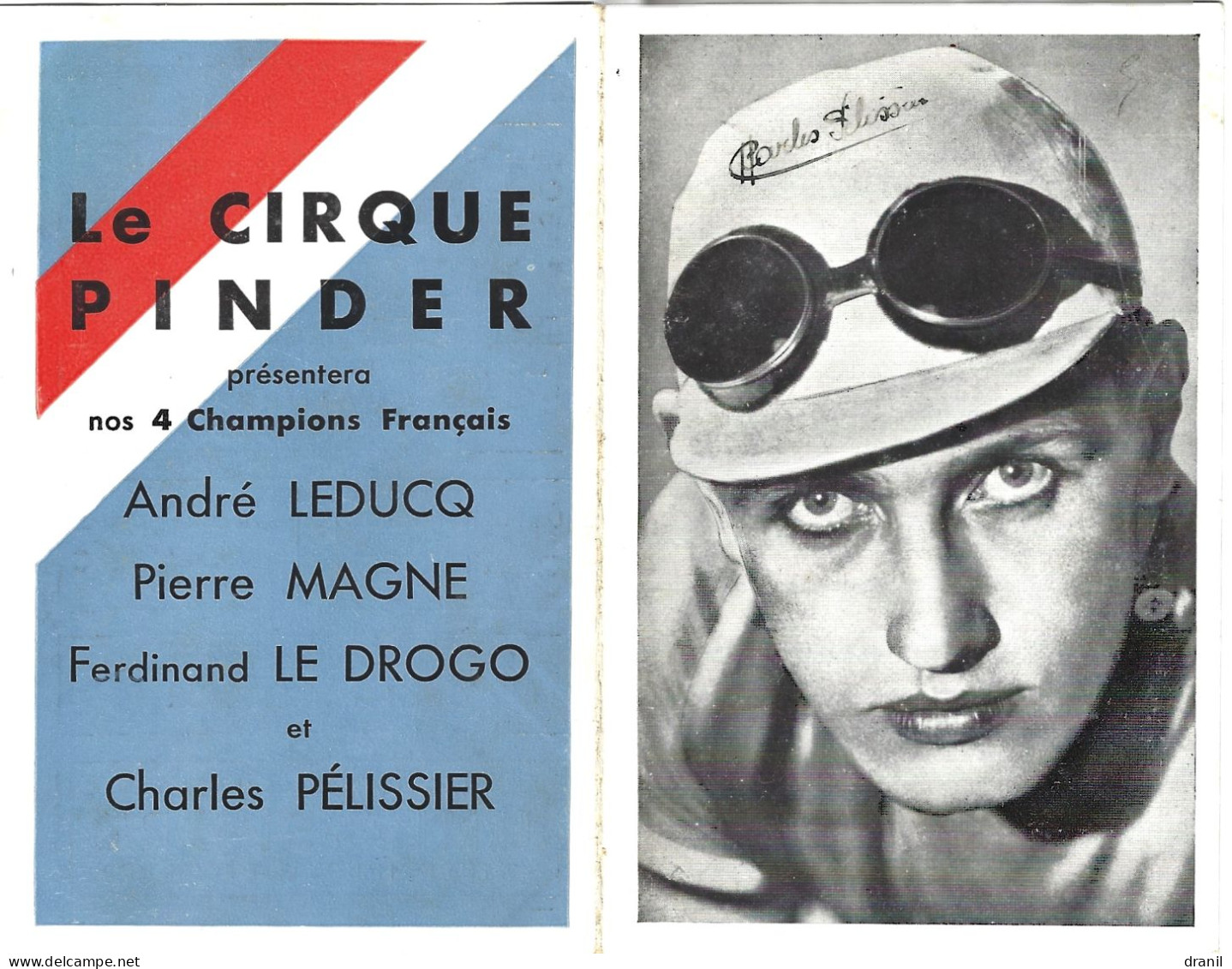 Cyclisme - Format Plié 9 X 14 Cm - Charles PELISSIER - Cirque PINDER - Cyclisme