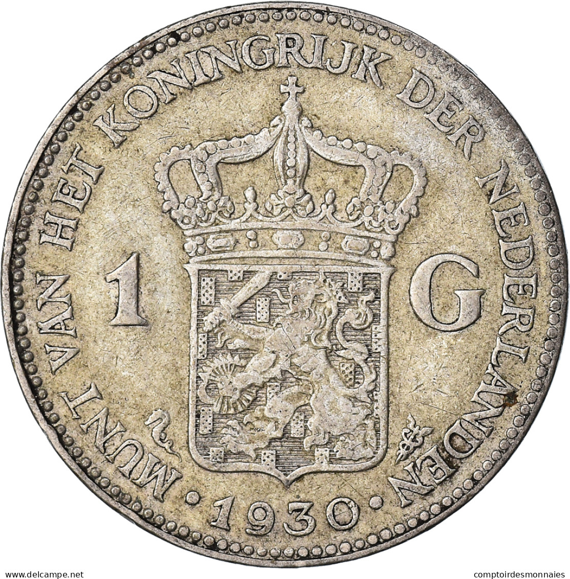 Monnaie, Pays-Bas, Wilhelmina I, Gulden, 1930, TB+, Argent, KM:161.1 - 1 Gulden