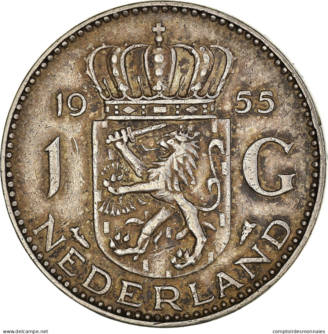 Monnaie, Pays-Bas, Juliana, Gulden, 1955, TTB, Argent, KM:184 - 1948-1980 : Juliana