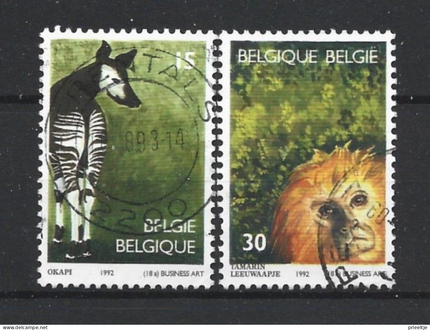 Belgie 1992 150 J Antwerpse Zoo OCB 2486/2487  (0) - Oblitérés